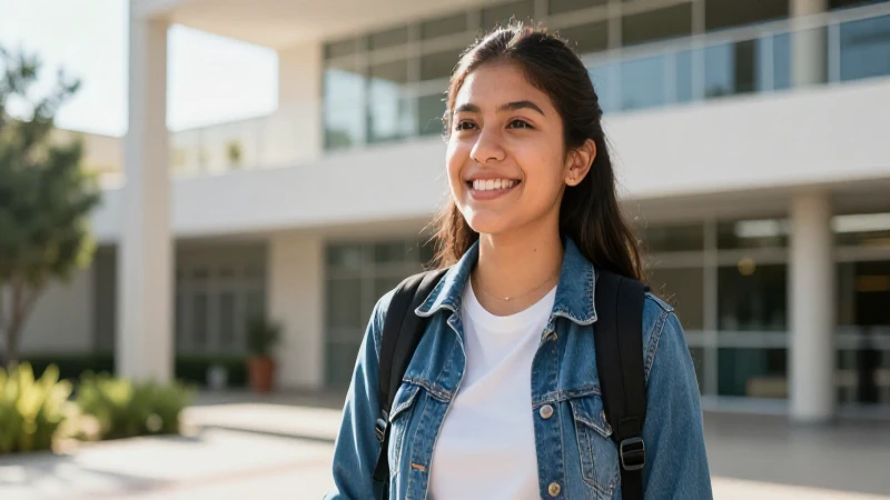 Qué tipos de becas existen para personas con discapacidad 6 Estudiante mexicano alegre en campus moderno y vibrante