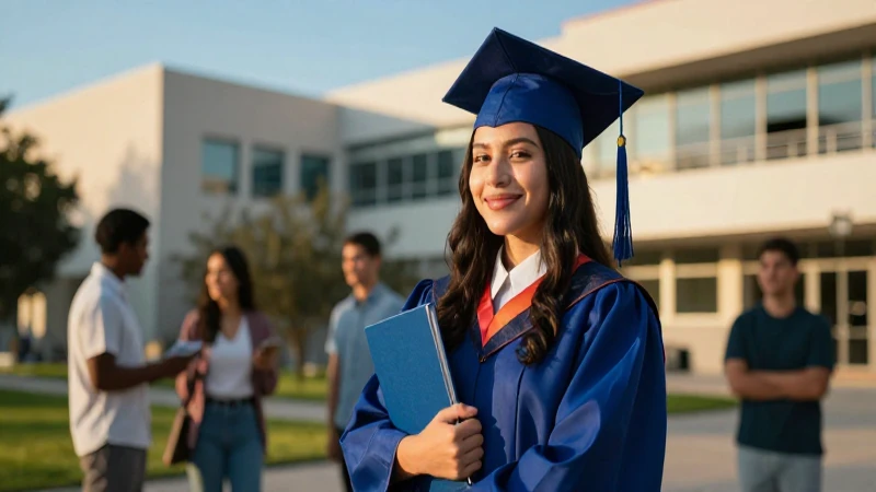 Estudiante mexicana aspiracional bajo luz dorada