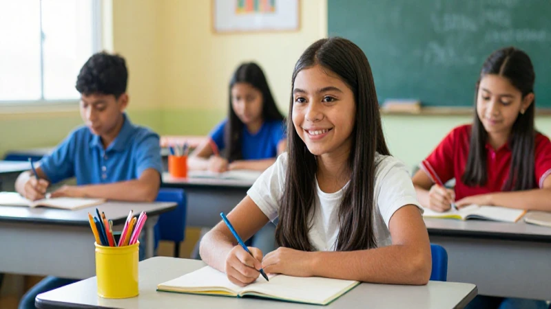 Estudiantes mexicanos en aula moderno y vibrante