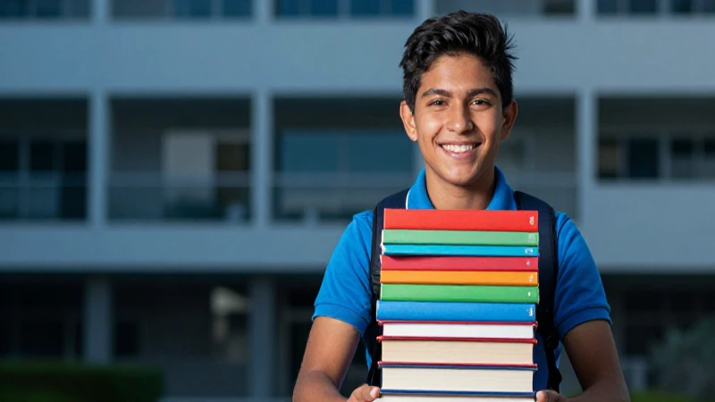 Estudiante mexicano orgulloso simboliza progreso