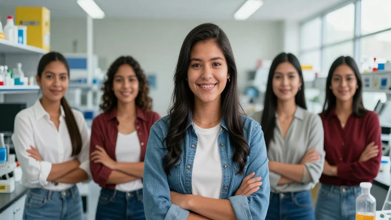 Estudiante mexicana en entorno de éxito académico