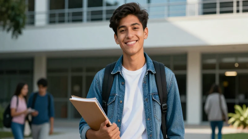 Joven estudiante mexicano brillante y exitoso