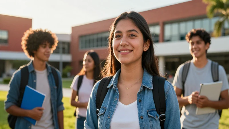 Estudiante mexicano con expresión esperanzada