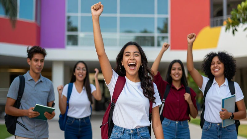 Estudiante universitario mexicano triunfa en campus moderno