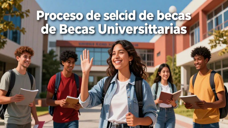 Ilustración vibrante sobre becas universitarias