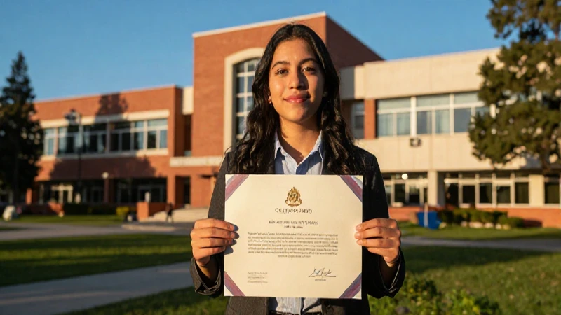 Estudiante mexicano con carta universitaria