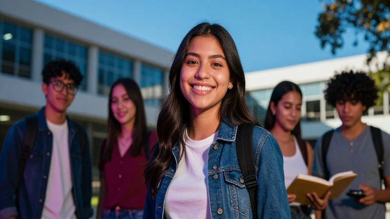 Cuáles son las opciones de becas para estudiar en la universidad 60 Sonrisa dinámica de estudiante mexicano en campus