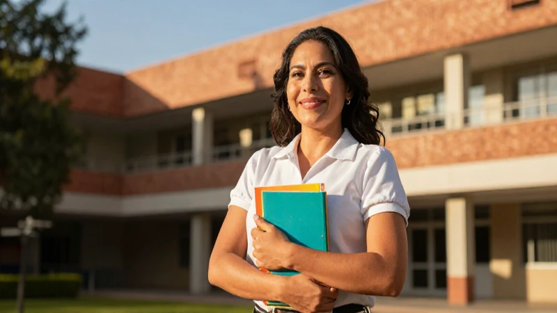 Madre mexicana orgullosa en la universidad
