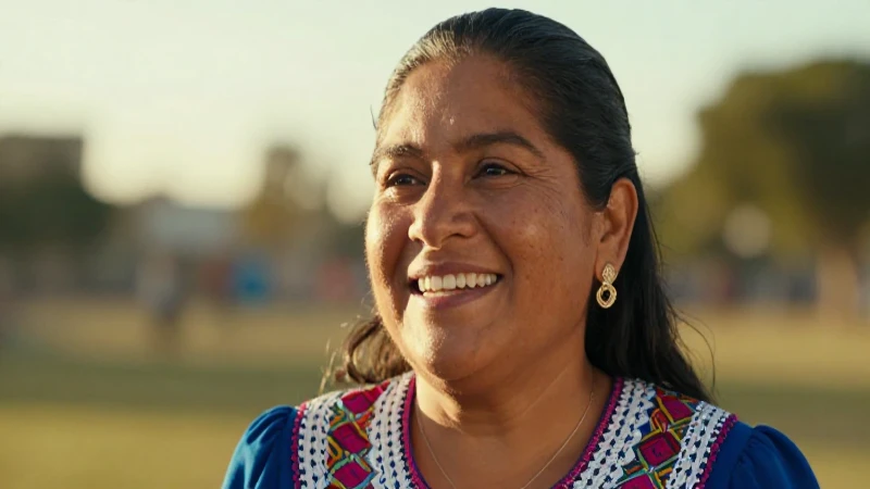 Madre mexicana llena de esperanza y oportunidad