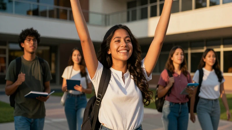 Estudiante mexicano triunfante en universidad moderna