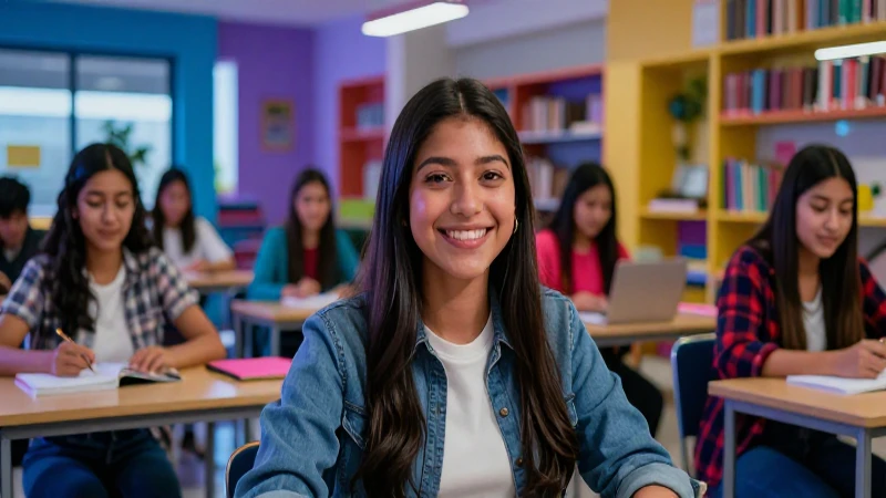 Estudiantes mexicanos son felices en campus moderno