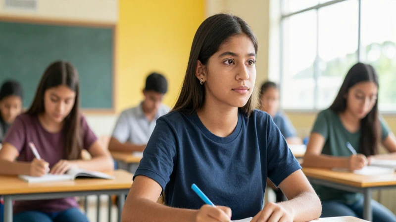 Joven estudiante mexicano soñando con un futuro brillante