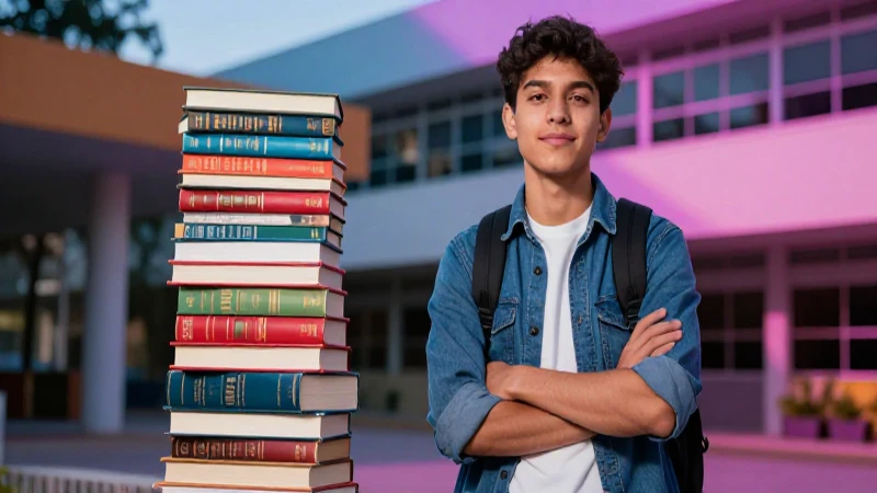 Estudiante mexicano universitario, foto profesional y vibrante