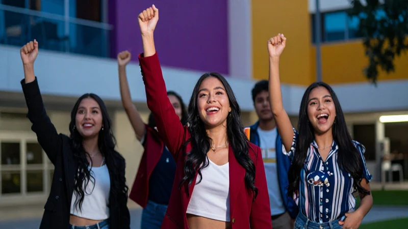 Estudiantes mexicanos celebran el éxito académico
