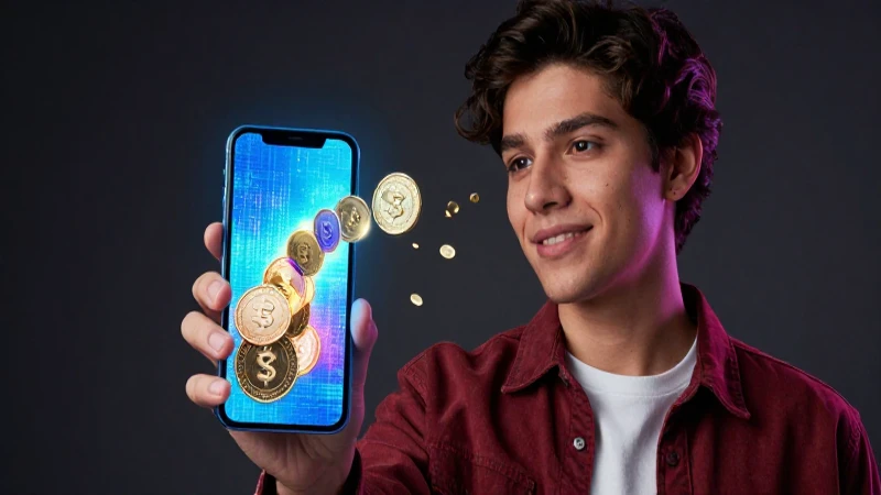 Joven mexicano atractivo con monedas brillantes