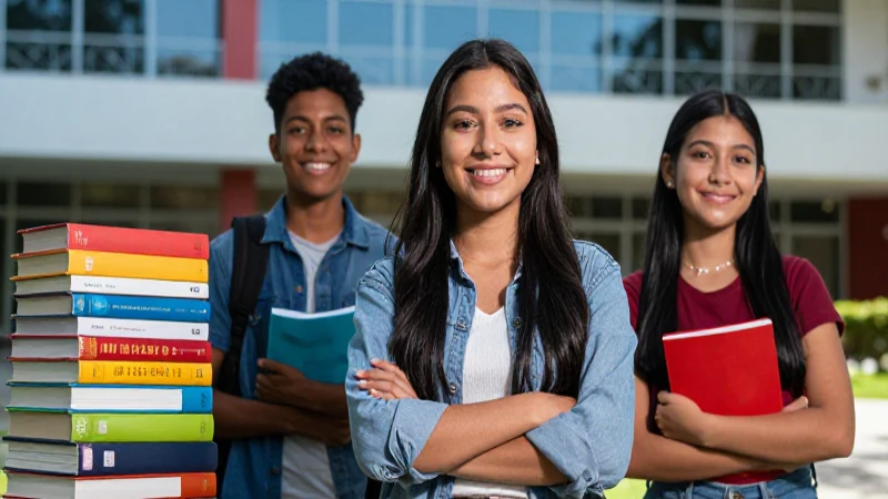 Estudiante mexicano sonríe en la universidad