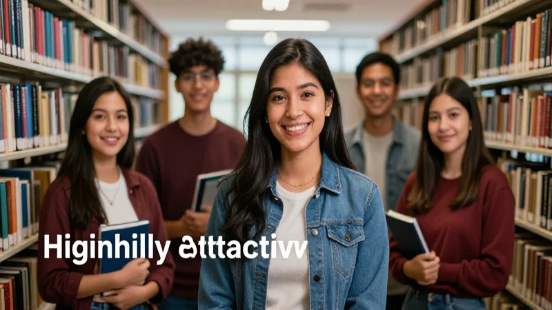 Estudiante mexicano, vibrante y ambicioso, en la biblioteca