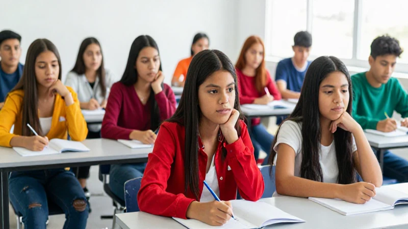 Jóvenes mexicanos estudiando con energía