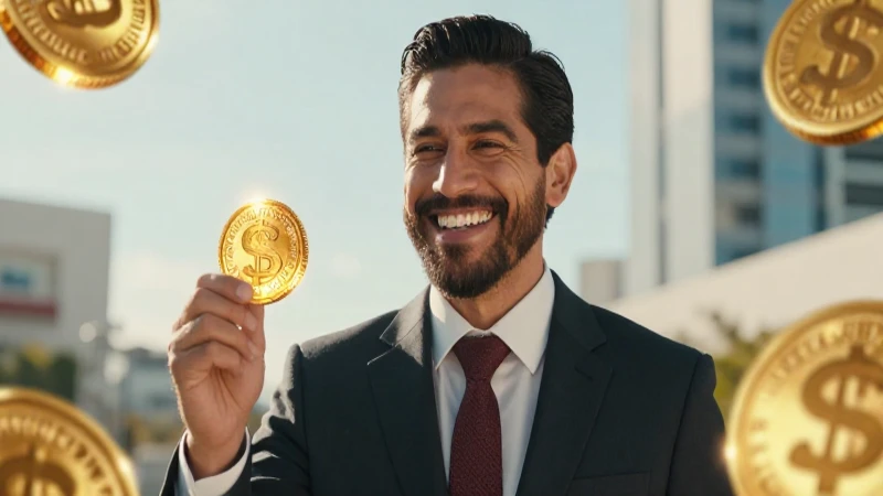 Hombre mexicano elegante con monedas de oro