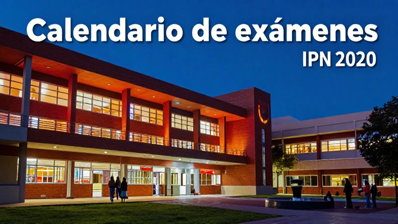 Calendario de exámenes IPN 2020 con estilo moderno