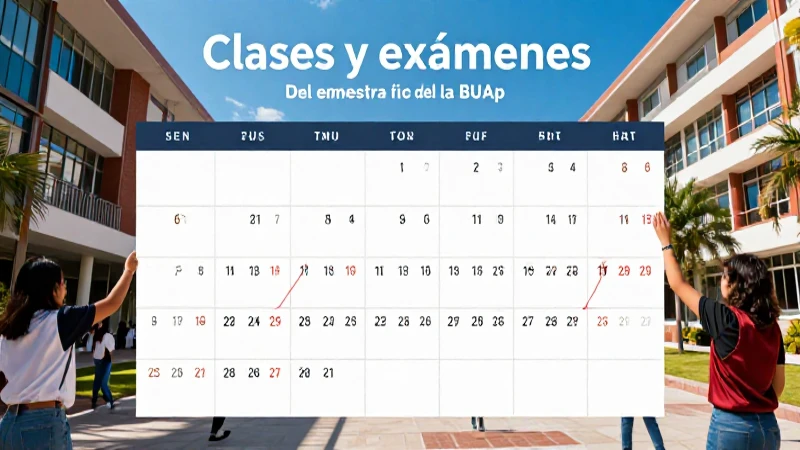 Calendario académico de la BUAP