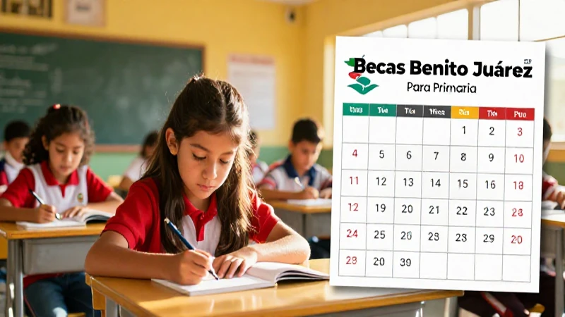 Calendario de becas Benito Juárez para primaria
