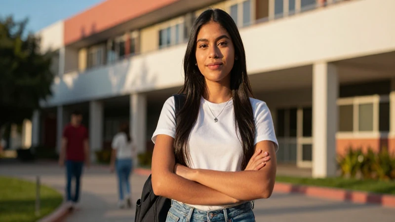 Retrato cinematográfico de estudiante mexicano universitario