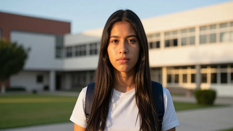 Joven mexicano con ambición y progreso en el campus