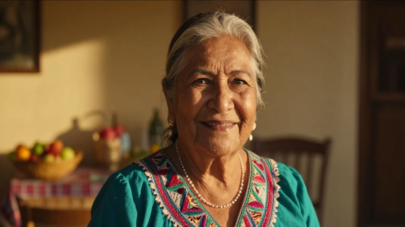 Mujer mexicana elegante sonriendo bajo la luz dorada