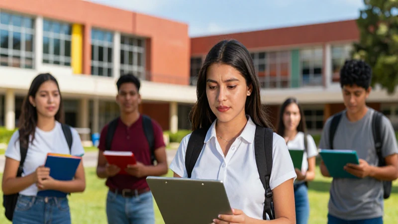 Éxito estudiantil vibrante en campus mexicano