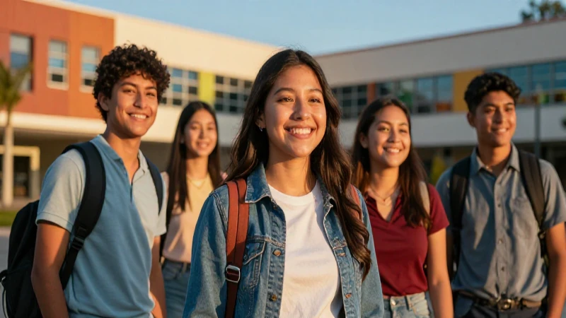 Estudiante mexicano sonriendo, lleno de oportunidades
