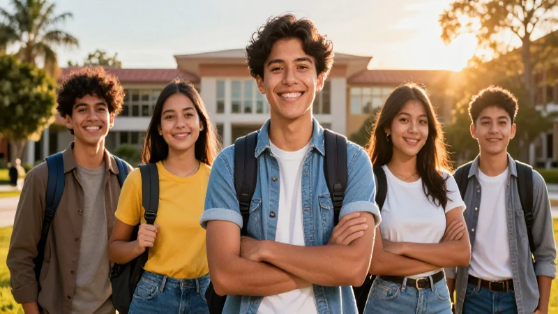 Joven mexicana exitosa en campus universitario