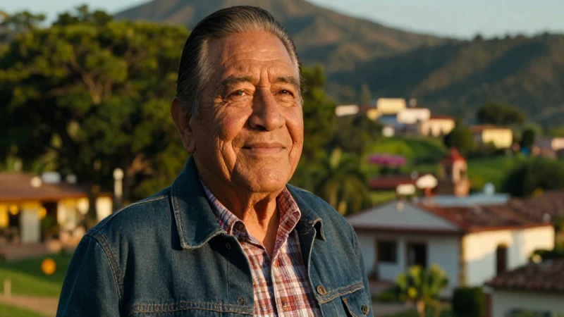 Retrato dignificado de un anciano mexicano