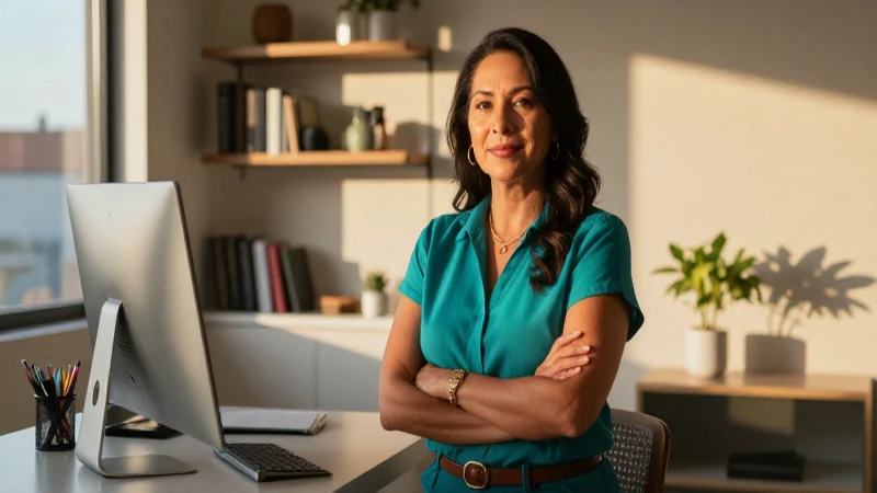 Madre mexicana moderna con luz dorada