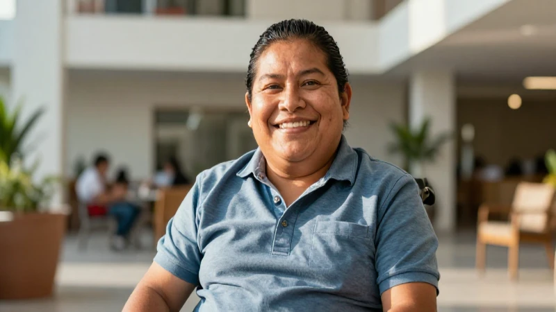 Retrato vibrante y positivo de un mexicano con discapacidad