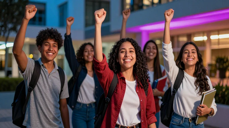 Estudiantes mexicanos celebran el éxito académico