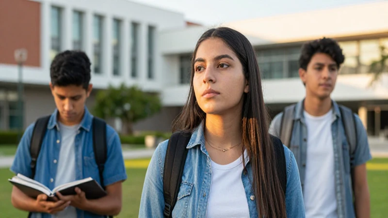 Estudiante mexicano con expresión concentrada bajo luz dorada