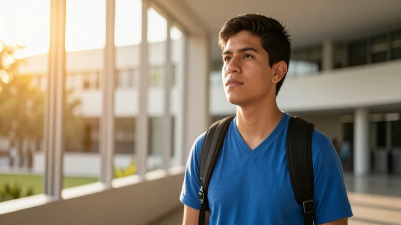 Retrato cinematográfico de estudiante mexicano