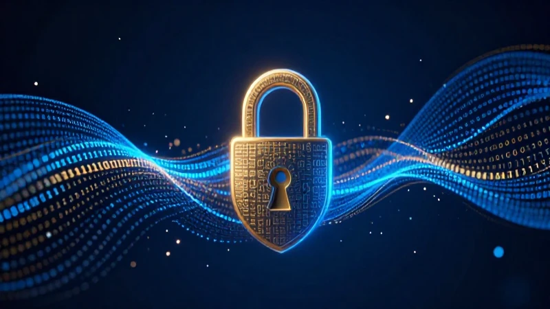 Icono digital de seguridad con código binario