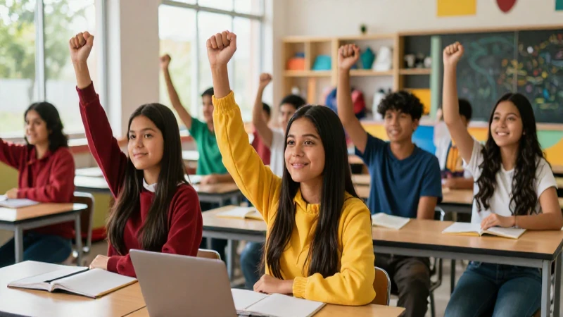 Éxito estudiantil vibrante en campus mexicano moderno
