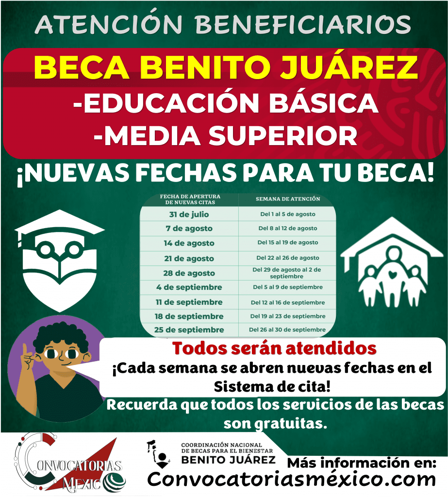 Cancela fácilmente tu cita de beca Benito Juárez