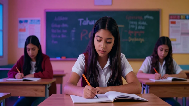 Cuáles son las características de las escuelas de inglés Harmon Hall 63 Estudiante mexicano en un aula moderna y vibrante