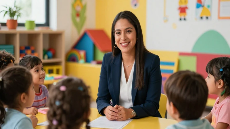 Preescolar mexicano vibrante, feliz y colorido