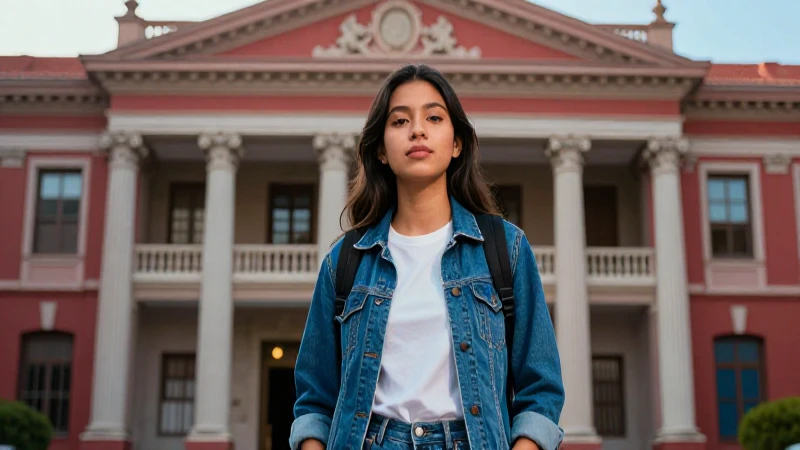 Estudiante ambicioso en arquitectura dramática