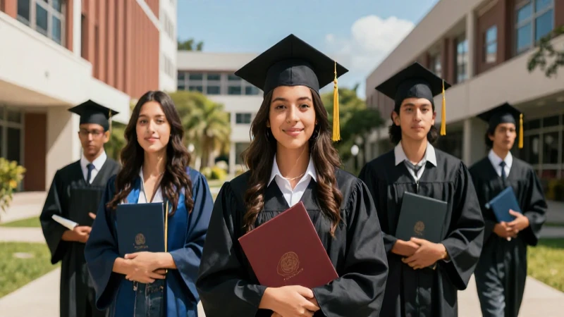 Jóvenes mexicanos celebrando su graduación