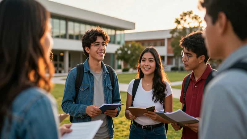 Estudiantes universitarios mexicanos celebrando el éxito