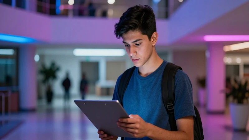 Estudiante busca carreras en el ITI