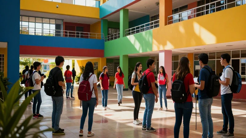 Campus universitario vibrante y estudiantil en Ticul