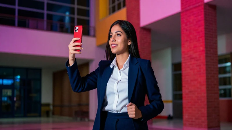 Estudiante mexicano exitoso en campus vibrante