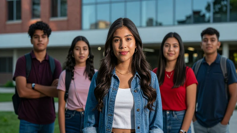 Retrato vibrante e inspirador de estudiante mexicano